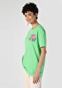 thumb-اعرض التفاصيل لـ كومفورت فيت رقبة مستديرة نسائي أخضر كم قصير تي شيرت