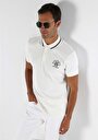 thumb-اعرض التفاصيل لـ مقاس عادي مطبوع أبيض للرجال بياقة بولو بأكمام قصيرة تي شيرت Cl1063383 