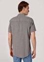 thumb-اعرض التفاصيل لـ رمادي للرجال قميص  كم قصير