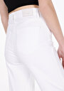 thumb-اعرض التفاصيل لـ   خصر عالي ساق واسعة نسائي جينز أبيض