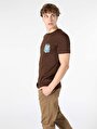 thumb-اعرض التفاصيل لـ بني للرجال تي شيرت بأكمام قصيرة