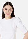 thumb-اعرض التفاصيل لـ   رقبة مستديرة نسائي أبيض بأكمام قصيرة تي شيرت
