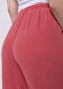 thumb-اعرض التفاصيل لـ   ارتفاع الخصر ساق واسعة نسائي السراويل الوردي