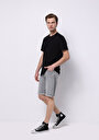 thumb-اعرض التفاصيل لـ مستقيم  خصر منخفض مستقيم رجالي شورت جان رمادي